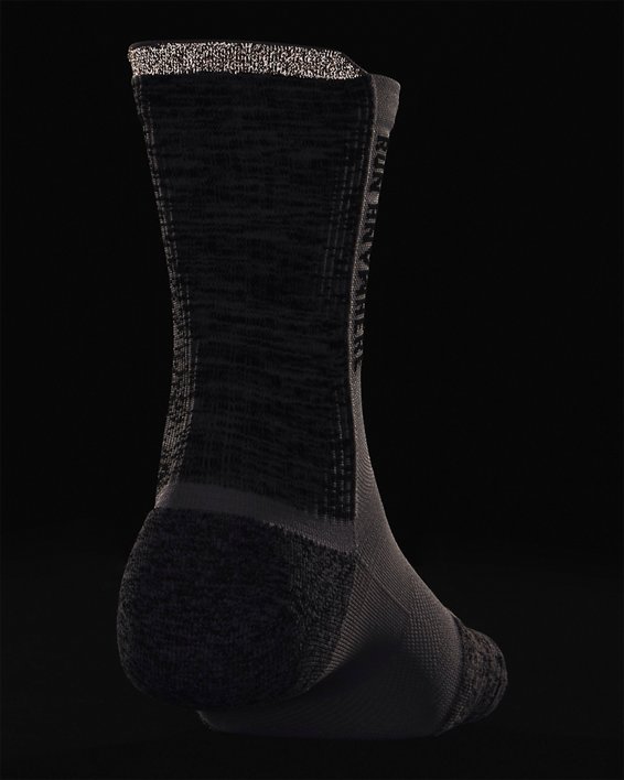 Unisex UA ArmourDry™ Run Cushion Mid-Crew Socks in White image number 1